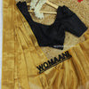 Golden Gossamer Tissue Zari Saree