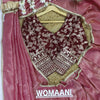 Coral opulence crush tissue saree