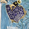 Turquoise Breeze crush tissue saree
